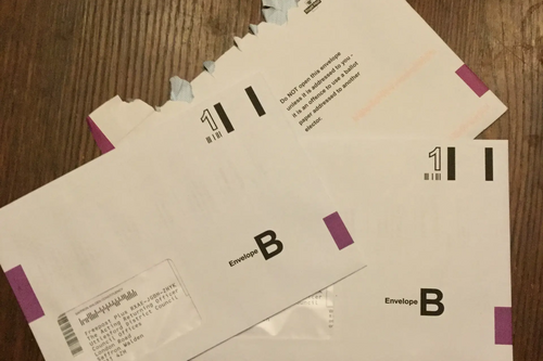 Postal voting packs