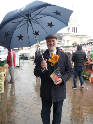 Mike in the rain in SW